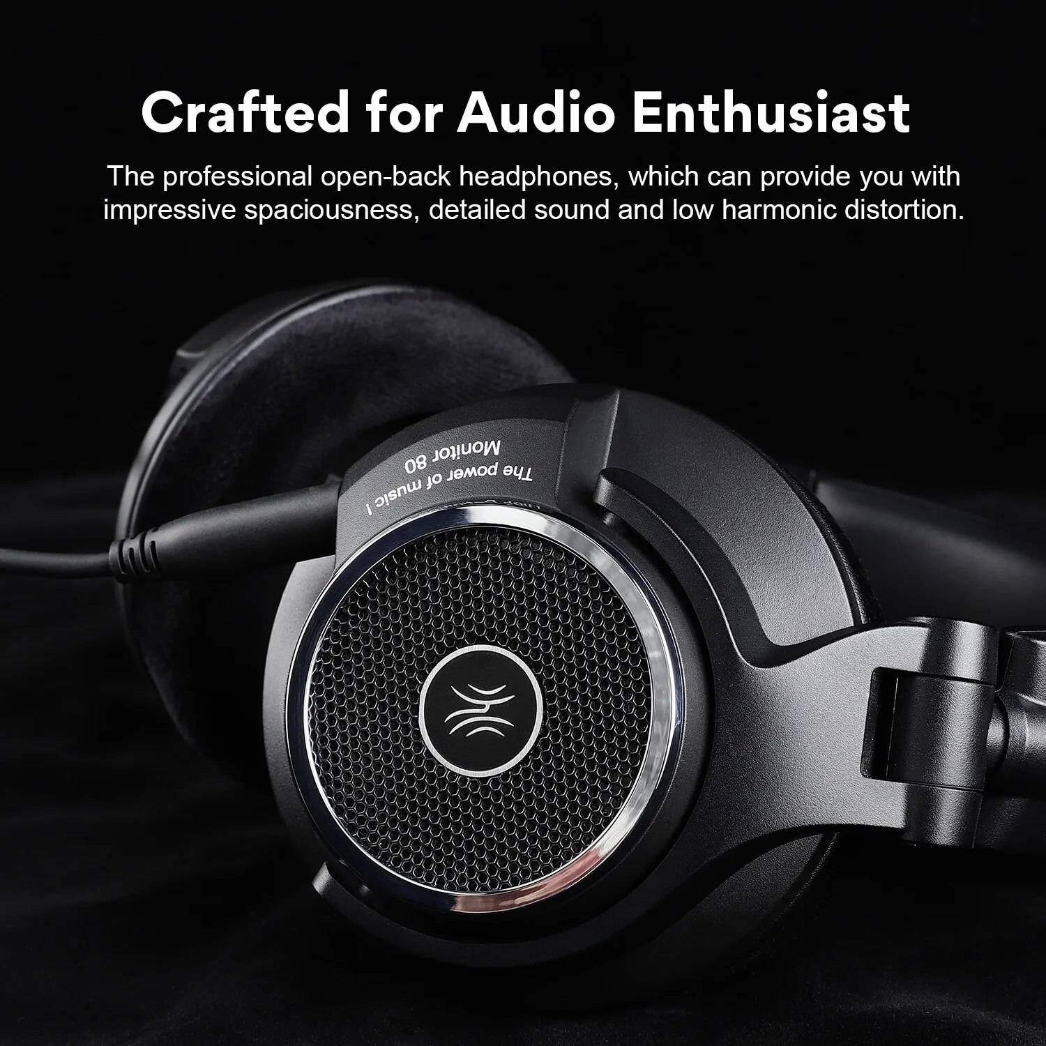 Professional Studio Open-Back Headphones – Hi-Res Audio, 250Ω Over Ear Audiophile Wired Headset Teens’ Must-Haves Color : Black Professional Studio Open-Back Headphones - Hi-Res Audio, 250Ω Over Ear Audiophile Wired Headset Teens' Must-Haves