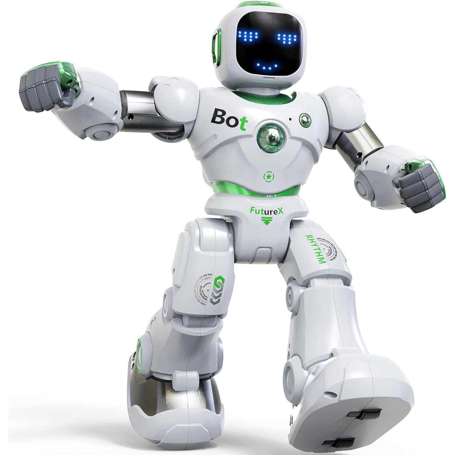 Smart Interactive Robot Toy with Voice & App Control – Music, Dance, and Record Functions Activity & Entertainment Color : White Smart Interactive Robot Toy with Voice & App Control - Music, Dance, and Record Functions Activity & Entertainment