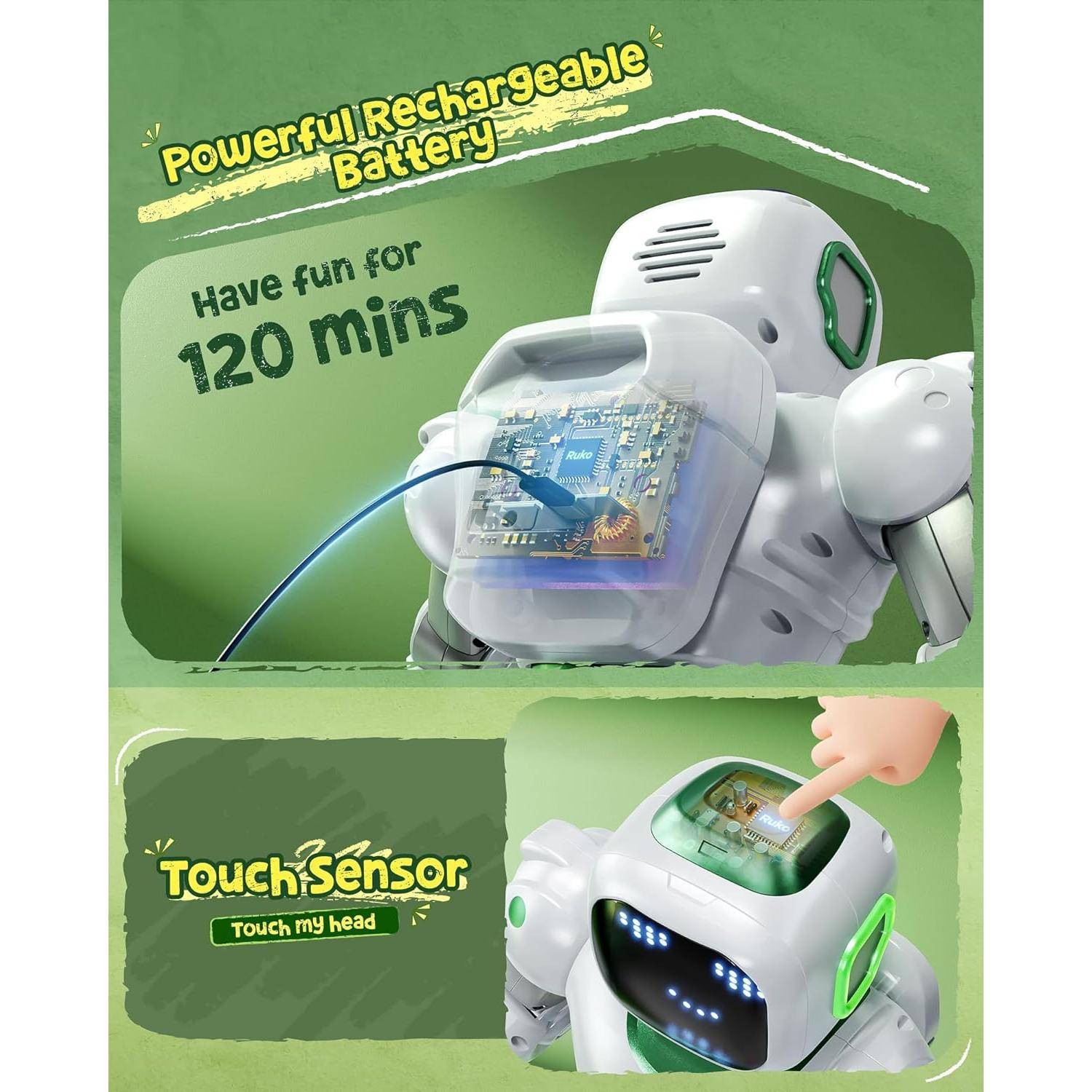 Smart Interactive Robot Toy with Voice & App Control – Music, Dance, and Record Functions Activity & Entertainment Color : White Smart Interactive Robot Toy with Voice & App Control - Music, Dance, and Record Functions Activity & Entertainment