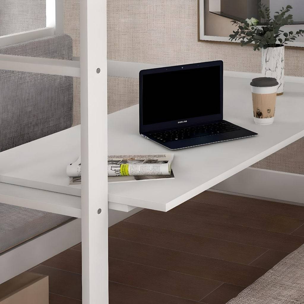 Transformative Twin Loft Bed with Desk & Free Cushions – Versatile Bedroom Solution Kids’ Room Transformative Twin Loft Bed with Desk & Free Cushions - Versatile Bedroom Solution Kids' Room