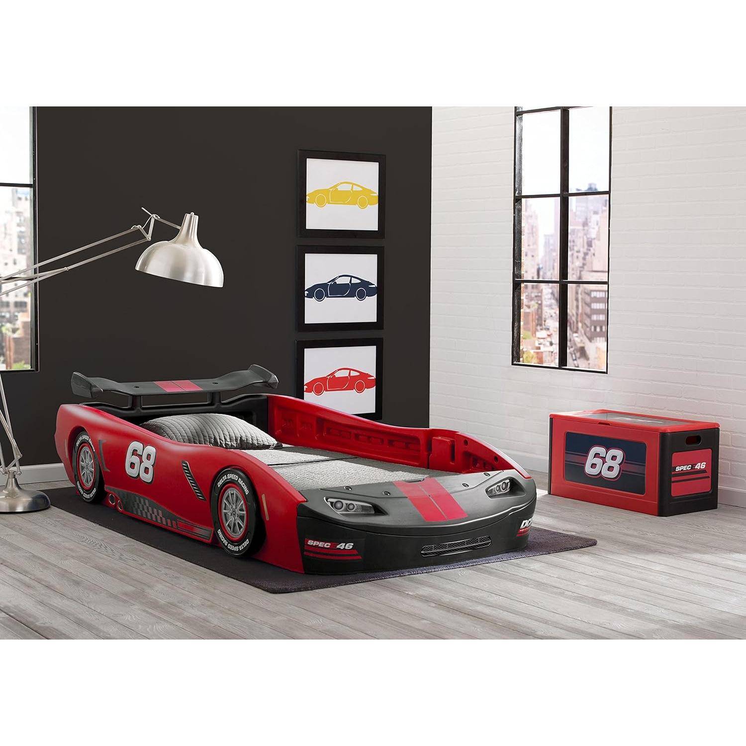 Turbo Race Car Twin Bed for Kids – Dreamy Nights in Speedy Delight Kids’ Room Color : Red|Blue|Black|Pink Turbo Race Car Twin Bed for Kids - Dreamy Nights in Speedy Delight Kids' Room