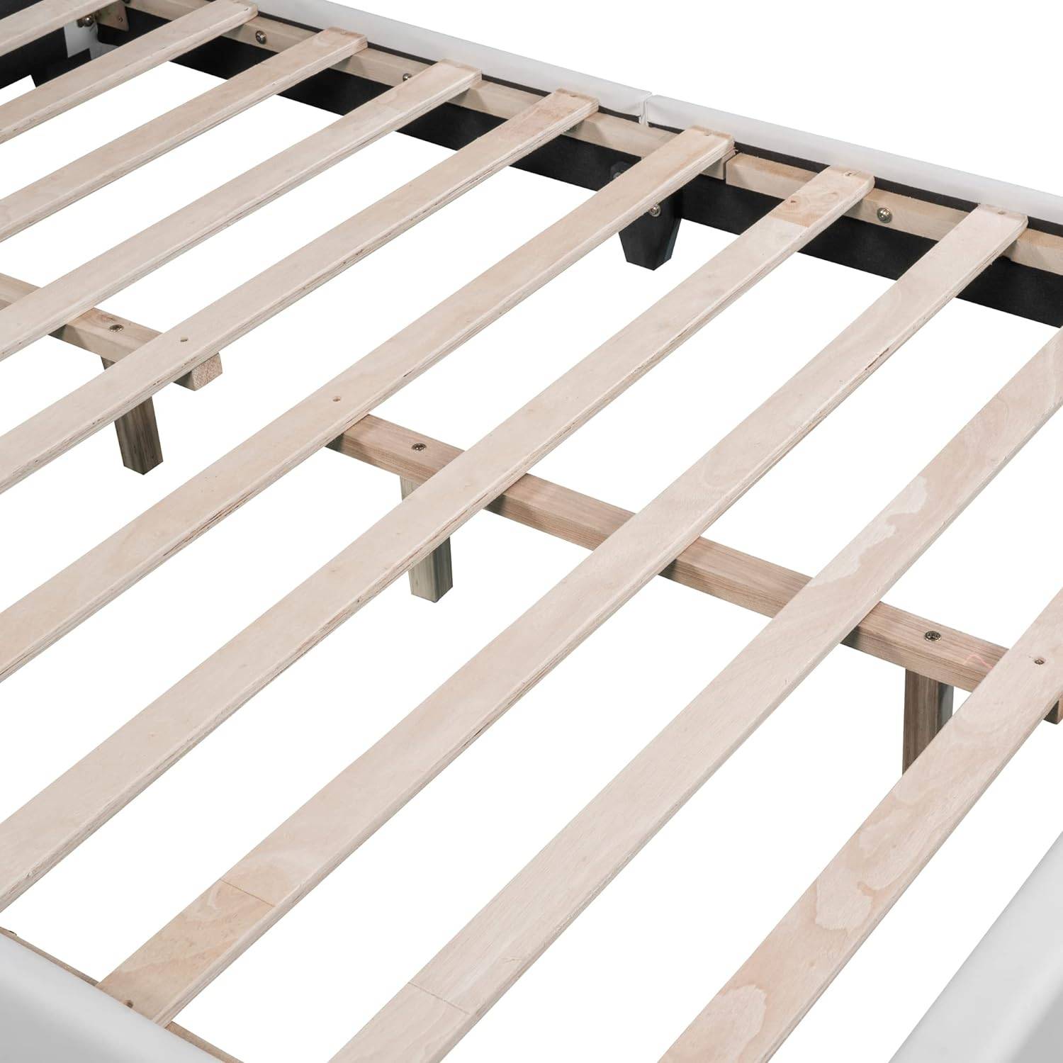 Twin Rabbit Upholstered Bed Frame – Princess PU Platform with Slatted Stand, Perfect for Children’s Bedroom Kids’ Room Twin Rabbit Upholstered Bed Frame - Princess PU Platform with Slatted Stand, Perfect for Children's Bedroom Kids' Room