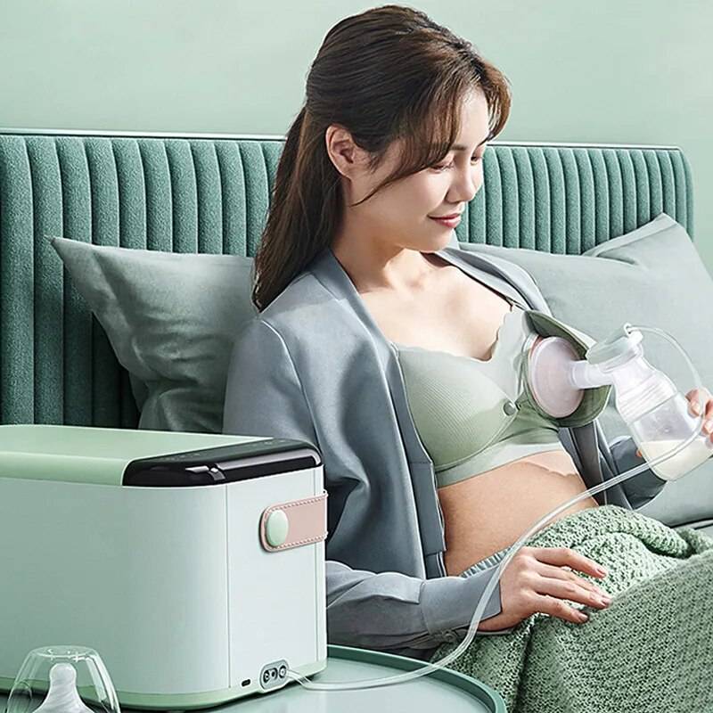 Ultra-Quiet Electric Breast Pump with UV Sterilizer & Smart Touch Control Baby Care Color : Green Ultra-Quiet Electric Breast Pump with UV Sterilizer & Smart Touch Control Baby Care