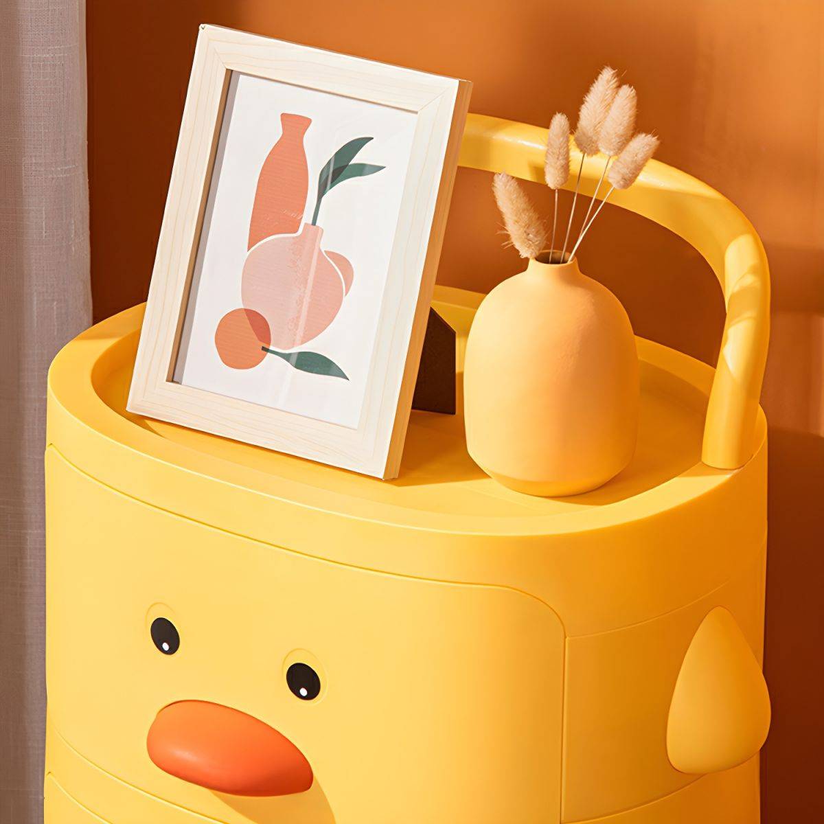 Yellow Duck Children’s Toy And Clothes Organizer Kids’ Room Size : 3 layers|4 layers|2 layers Yellow Duck Children's Toy And Clothes Organizer Kids' Room